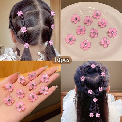 10 Cute Hair Clips with Floral Heads and Hair Clips Suitable for Daily Use As Hair Accessories