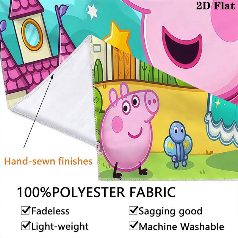 Peppa Pig A Wall Hanging Printed Fabric Blanket Decorative Tapestries for Bedroom Living Room Home Decor