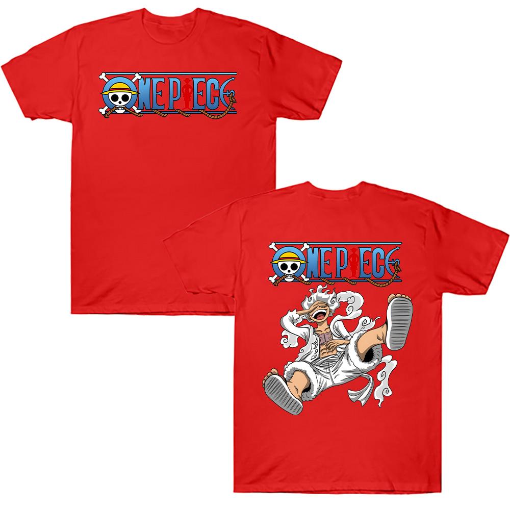 

Обезьяна Д. Футболка с принтом Луффи Аниме ONE PIECE Графические футболки с коротким рукавом Мужская Женская Летняя Одежда Харадзюку Y2K Хлопковая футболка XXL красный