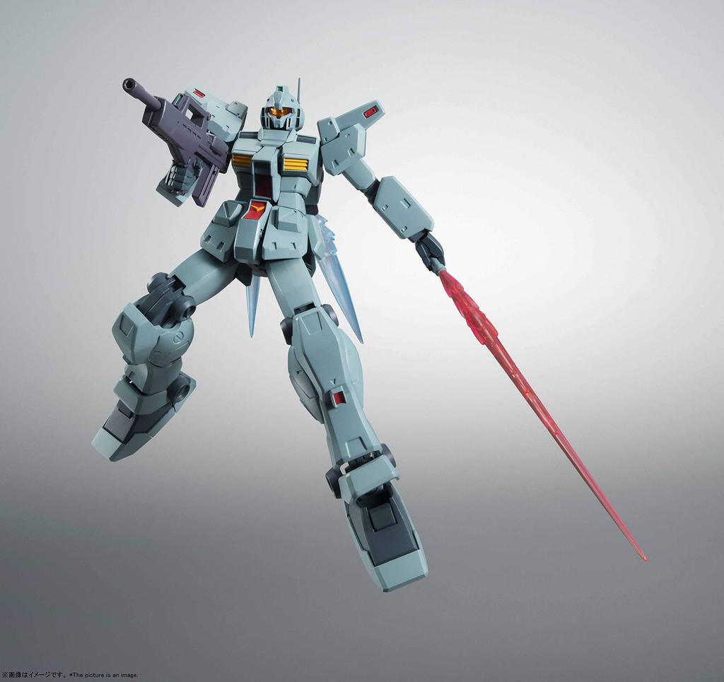 TAMASHII NATIONS ROBOT Spirits Mobile Suit Gundam 0083 Jim Custom 125 mm bemalte bewegliche Figur [SIDE MS] RGM-79N ver. A.N.I.M.E. Ca.. ABS und PVC