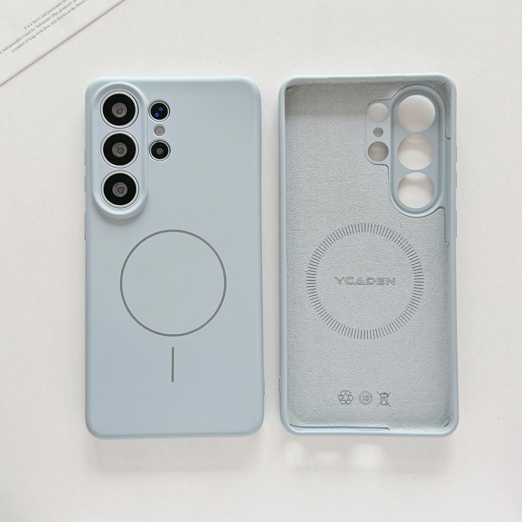 Vloeibaar siliconen magnetisch voor hoesje voor Samsung Galaxy S26 S2 S24 S23 S22 Ultra Plus Draadloos opladen Zachte hoes
