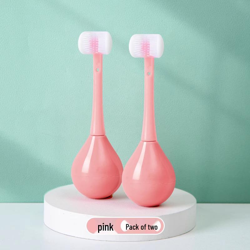 Children's U-Shaped 3D Soft Bristle Toothbrush and Tumbler Set for Ages 2-12