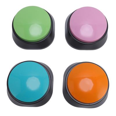 4Pcs Pet Training Buzzer Voice Recording 30 Second Record Playback for Dog Cat Communicating Orange