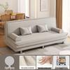 Convertible Multi-Functional Fabric Sofa Bed for Double or Triple Seating In Small Living Rooms