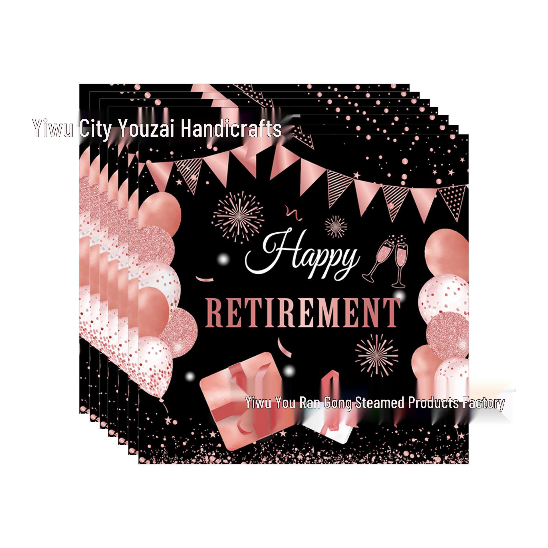 Rose Gold Retirement Party Disposable Tableware Set