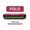 HIJK1 Suede Car Phone Number Plate Temporary Parking Card Stop Sign For Volkswagen VW Tiguan CC Jetta Polo Golf 4 5 6 Passat B5 B6 B7