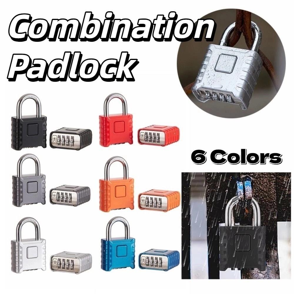 Zinc Zinc Alloy Combination Padlock 4-Digit Number Drawer Cabinet Lock Password Code Locks  Gate Hasp Storage