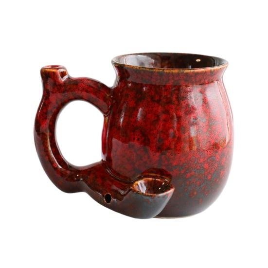 Unique Glaze Ceramic Mug Wake And Bake Coffee Pot Shaped Handle Novelty Gifts Cup with Ergonomic