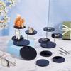 1pc Black Round Acrylic Products Display Riser Stands Jewelry Display Stands for Rings Earrings,Mini Figurines