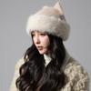 Plush Cat Ear Beanie Warm Pullover Hat Casual Knitted Winter Cap  Winter Wear