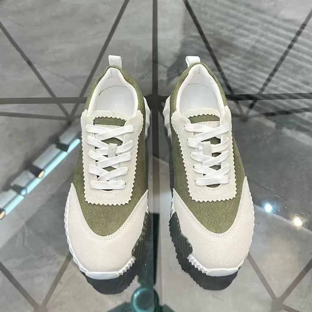 New Men's Running Shoes Luxury Women's Casual Shoes Leather Brand Fashion Brands Comfortable Lace-up Sneakers