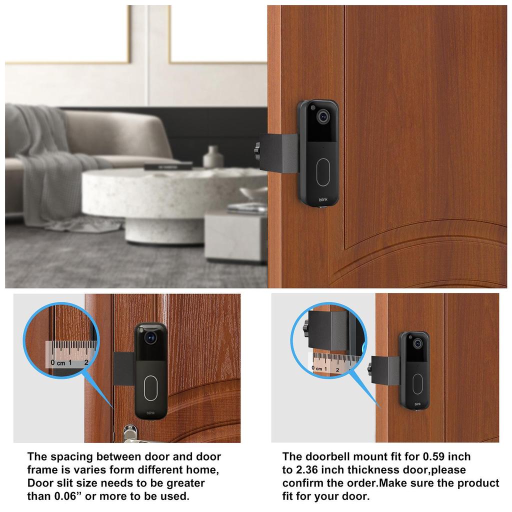 No-Punch Anti-Theft Metal Doorbell Mounting Bracket