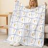 No-Shed Flannel Blanket, Moon & Stars Series Soft Cozy Warm for Home, Holiday Decor (Christmas, Halloween), Cozy Entertainment Time