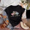 European and American Spot Printed Crew Neck T-shirt Spring and Summer Casual Short-sleeved Crew Neck Top Short-sleeved Women's T-shirt