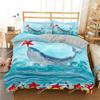 Set Biancheria da Letto Delfino dell'Oceano per Bambini Adulti Stile Boho a Tema Marino Copripiumino Microfibra Copripiumino Creature Marine Arredamento Camera da Letto