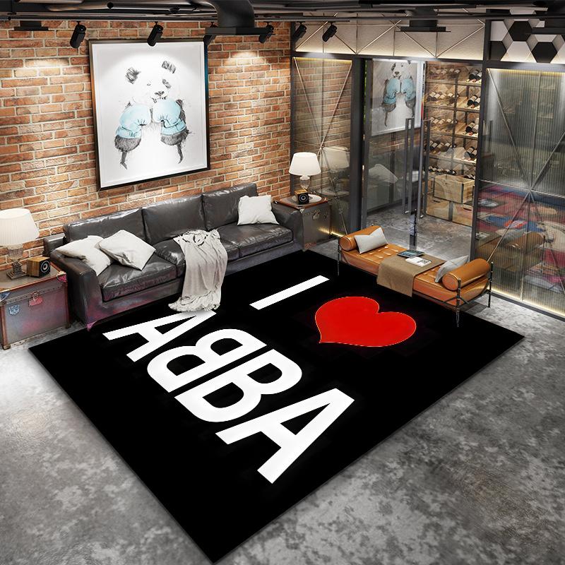 Love Abba Carpet Rug For Living Room Bedroom Home Sofa Decoration Kids Play Nonslip Floor Mat