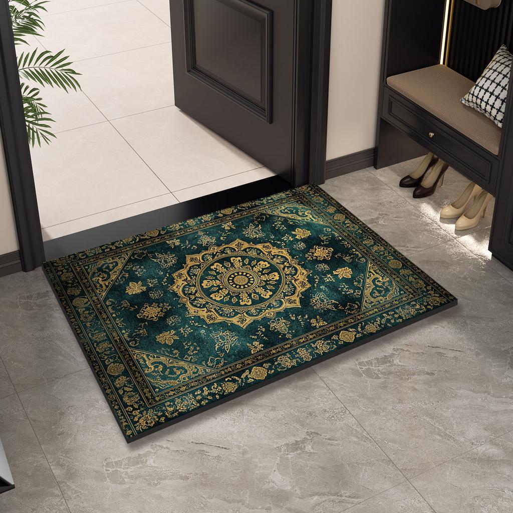 Luxury Vintage Doormat Entrance Door Mat Outdoor Welcome Front Room Rugs Foot Mat Hallway Carpet Floor Bath Mats Washable