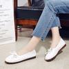 Flat Bottom Non-slip Comfortable Casual Nurse Doudou Shoes 2025 Autumn New Bow Beef Tendon Sole Shallow Mouth Single Shoes Women