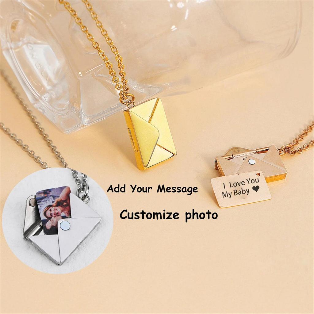 18k Gold Heart-Shaped Book Pendant Necklace - Personalized Non-Fading Couple's Sweater Chain