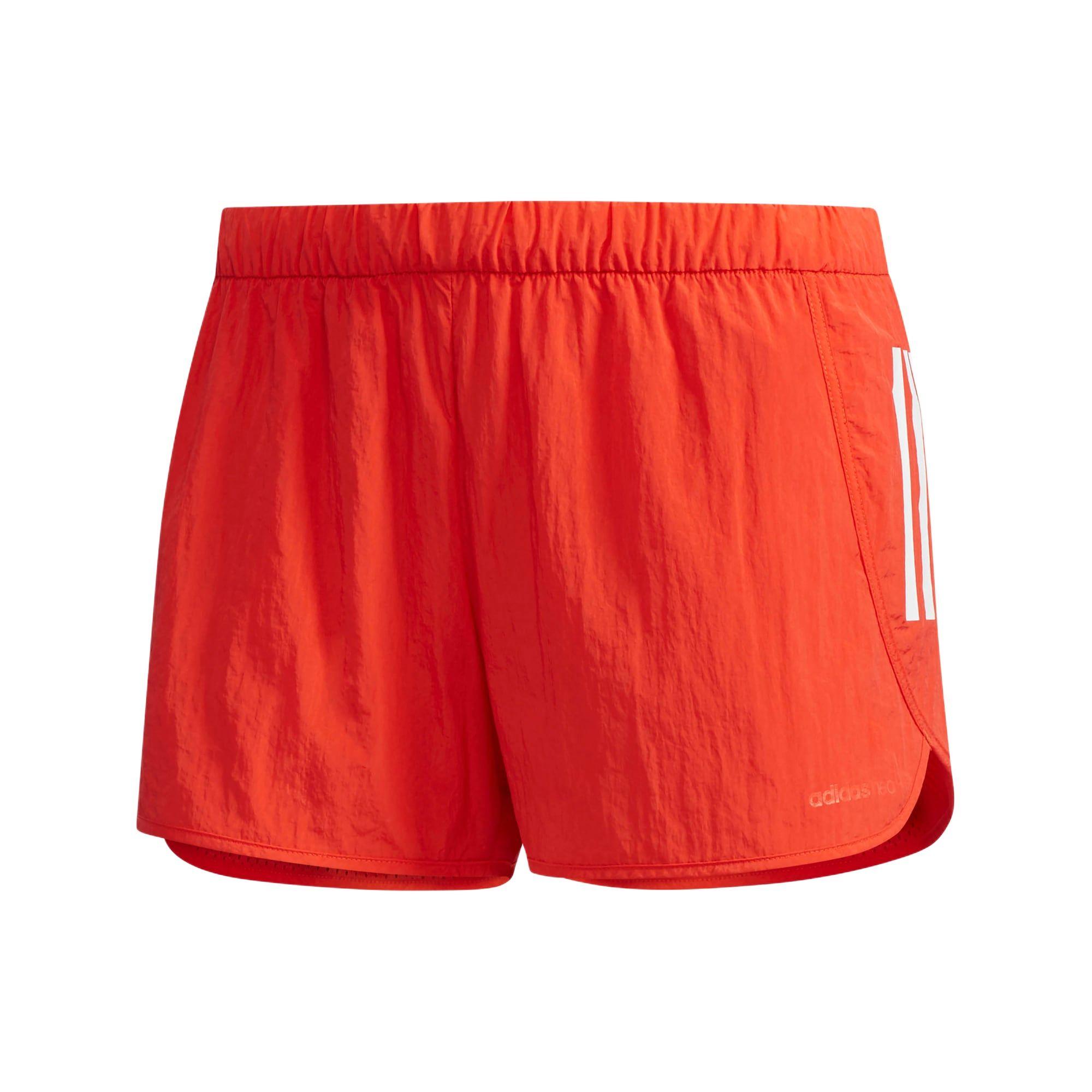 

Adidas Neo Slim Fit Soft Comfortable Sweat-Absorbing Breathable Striped Three-Quarter Casual Shorts Women shorts Water-Reservoir-Red CV7366 M