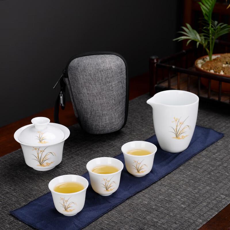 Tao Ding Xuan High White Porcelain Concentric Travel Tea Set
