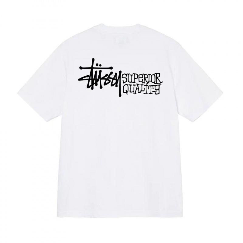 STU Stutucci American trendy brand short-sleeved letter printing summer men's and women's crew neck loose heavy cotton T-shirt