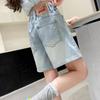 Girls' Summer Denim Shorts - Breathable, Fashionable Capri Pants for Kids