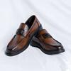 Summer men's leather soft-faced leather shoes wedding dress business casual one-pedal foot cover lazy shoes 21016-R