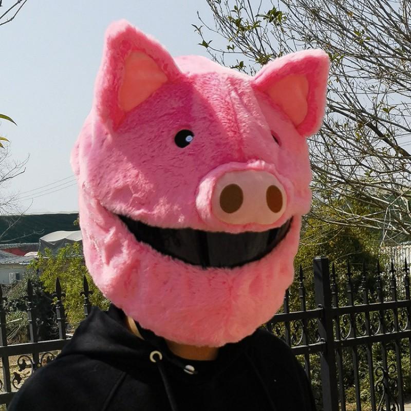 Fleece Motorcycle Balaclava Hood Men Women Windproof Warm Face Cover With Cartoon Animal Design