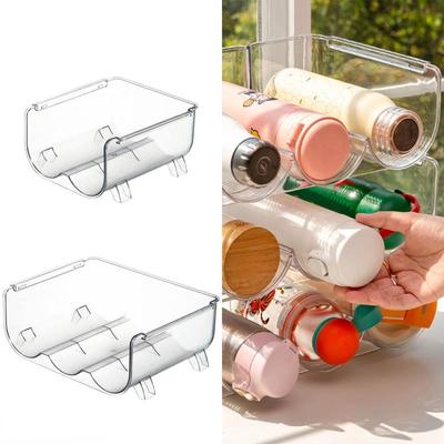 1/2/3 Grids Refrigerators Organizer Bins Soda Can Beverage Bottle Holder Kitchen Storage Rack Container Fridge Pantry Organizer