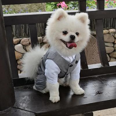 Pet Clothes Shirt Suit Waistcoat Vest For Dog Cat Puppies Wedding Party Suit Handsome Pet Dogs Outdoor Wondering Clothes