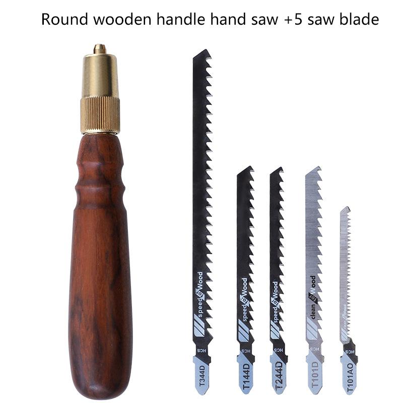 Mini Hand Saw Set High Carbon Steel Coarse And Fine Tooth Saw Blade With Wooden Handle Replaceable Saw Blades For Cutting Wood