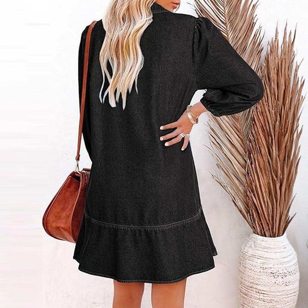Women's Fashionable Loose V-neck Dress