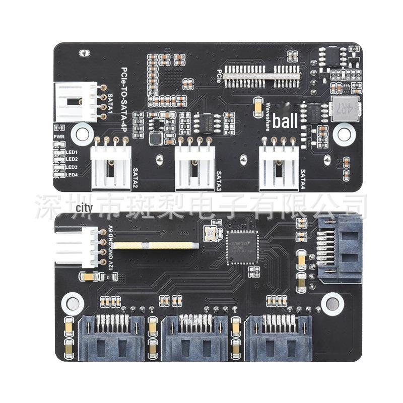 

Raspberry Pi CM4 Quad SATA3 PCI-E Expansion Board, 6Gbps High-Speed