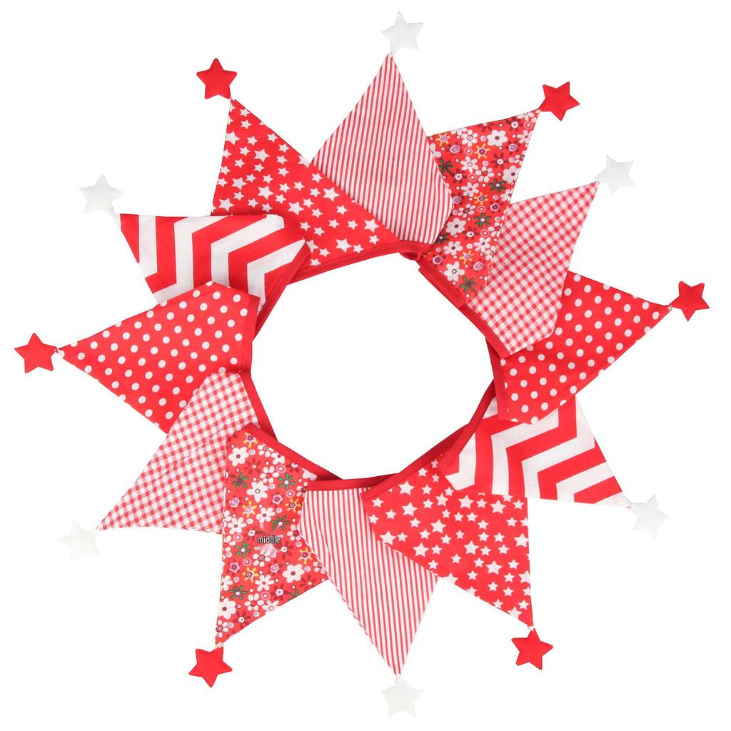 Nordic Star Cotton Triangle Flag Banner for Wedding or Kindergarten Decor