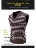 Men's V-Neck Trendy Knit Sweater Vest - Autumn/Winter European & American Style Pullover