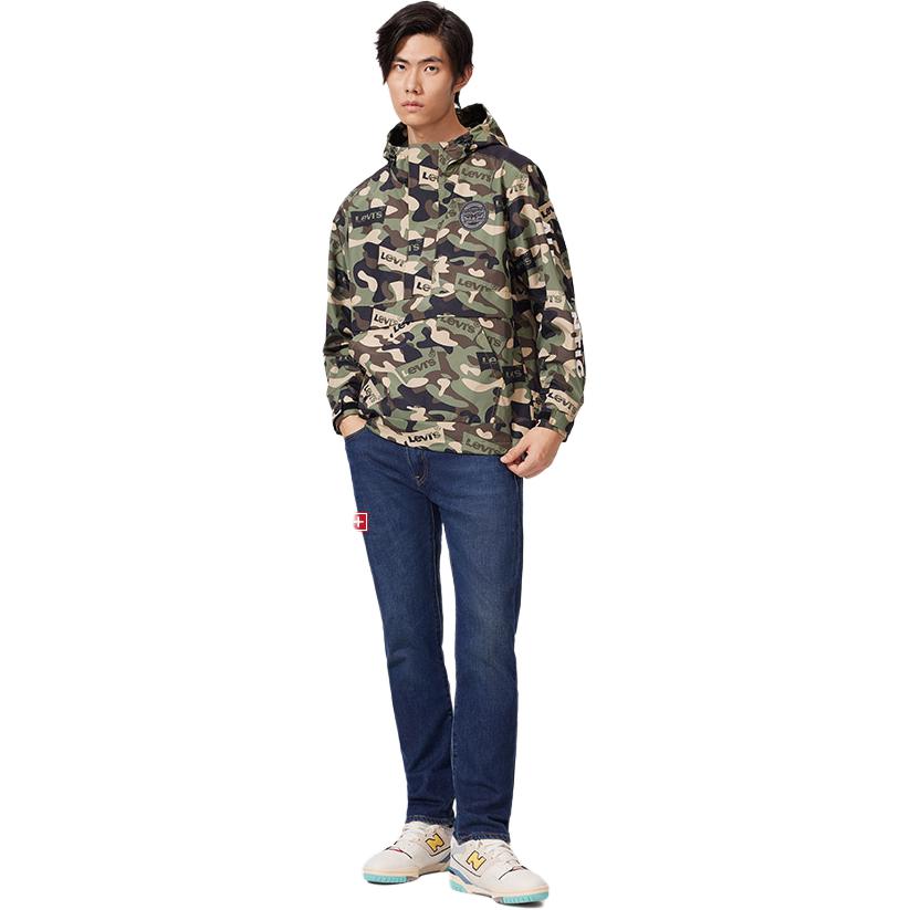 Levis Camouflage Loose Fit Hooded Jacket Unisex Jacket Military-Green A5172-0001