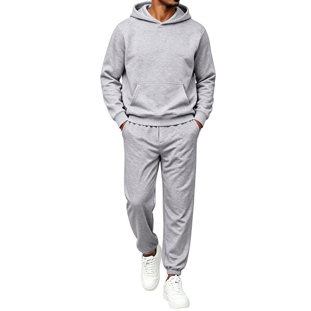 Ensemble à capuche 2 pièces pour homme - Survêtement décontracté pour le printemps, l'automne et le sport
