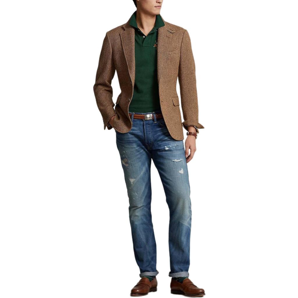 Polo Ralph Lauren Embroidered Printed Short Sleeve Polo Shirt Men Tops Green 710814437-005