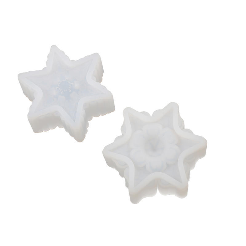Christmas Silicone Snowflake Mold Candle Soap Diy Aromatherapy Plaster Candle Decorating Mould Candy Chocolate Making Tools