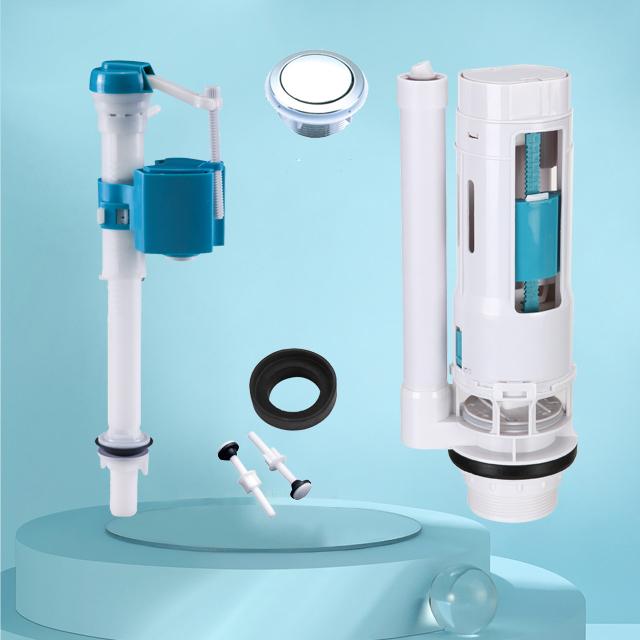 Hot sale toilet mechanism plastic fill valve and flush valve tank fittings assembly
