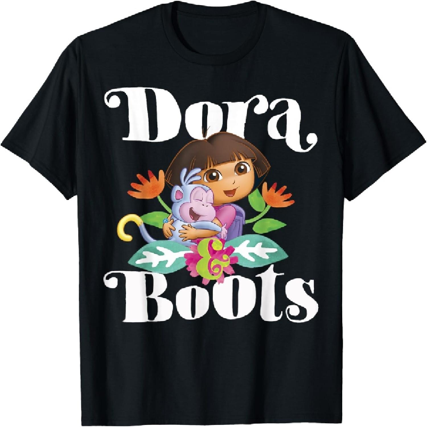 Dora the Explorer Dora and Boots Hugging Portrait T-Shirt S