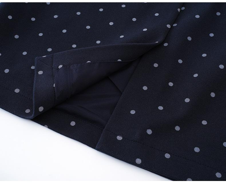 Polka Dot Woolen Mid-Length A-Line Pencil Skirt - Autumn Winter 2025 Collection