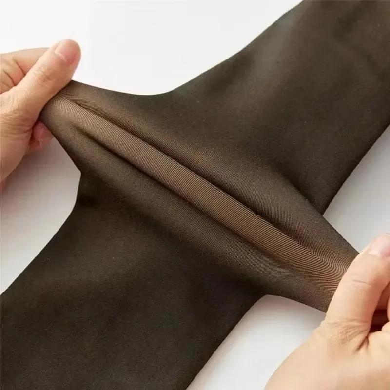 Pantyhose Women Winter Thermal Translucent Stockings Thermal Fleece Tights for Women's Plush Sock Pants Warm Leggings Women