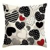 Home Decor Heart Patterns: P.S. Love You &amp; Be Mine Pattern Cushion Cover Suitable For Sofa Bedroom Car Pillow Cover