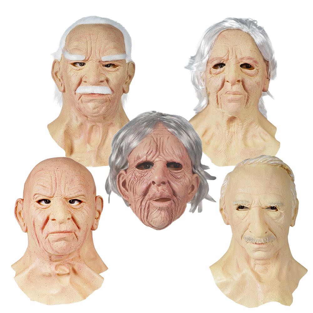 Realistische alte Mann Halloween Latexmaske für Karneval und Party
