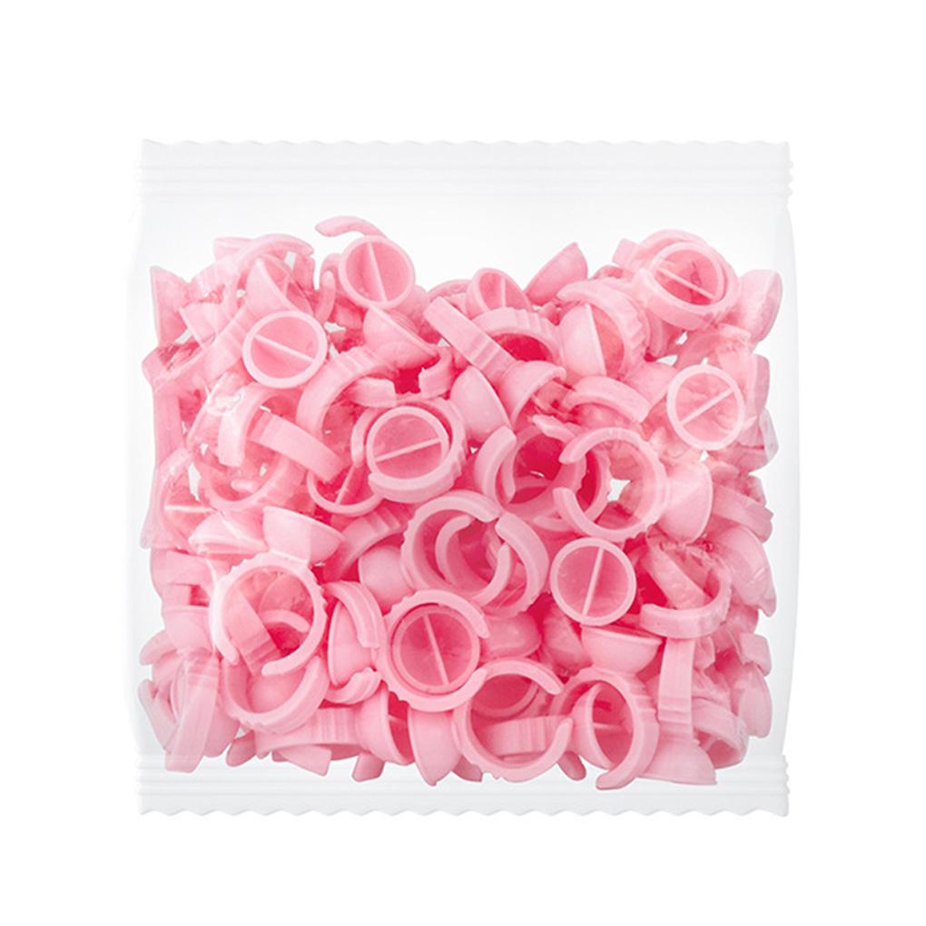 100Pcs Disposable Eyelash Extension Glue Rings,Eyelash Extension Glue Holder