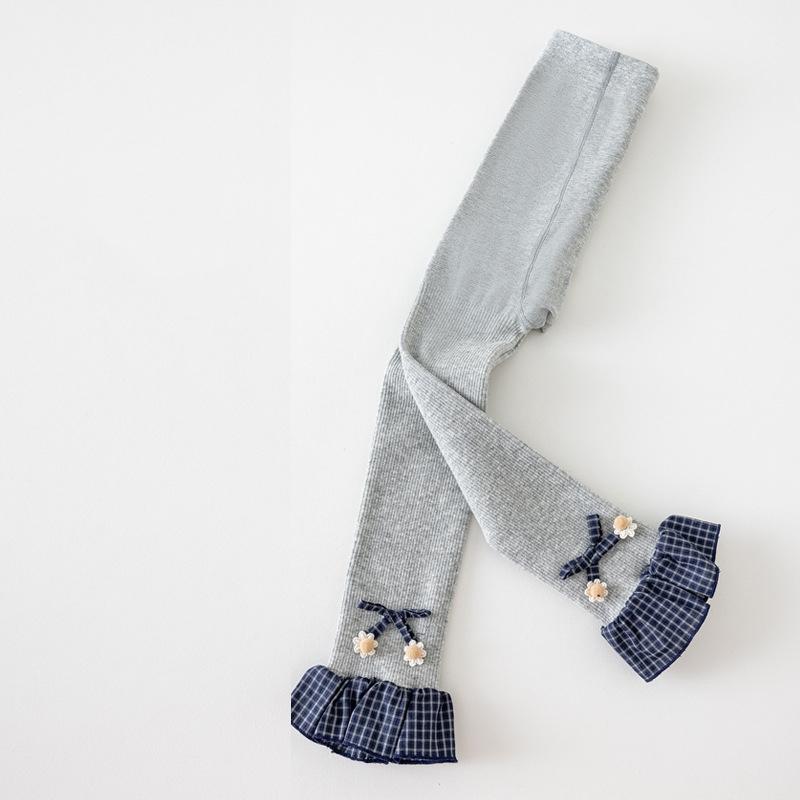 

Baby Girl Leggings Tights Baby Pantyhose Child Toddler Lotus Leaf Lace Pant Cotton Knitting Trousers For Kid Infant Legging Winter XS світло-сірого кольору