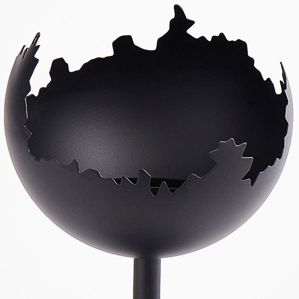 2pcs Metal Candlestick Ornament Stable Base Baking Paint Craft Decorative Centerpiece for Bedroom Bedside Tabletop