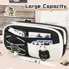 Black Cat Pencil Case Multi-layer Pen Box New Pen Bag  Back To School